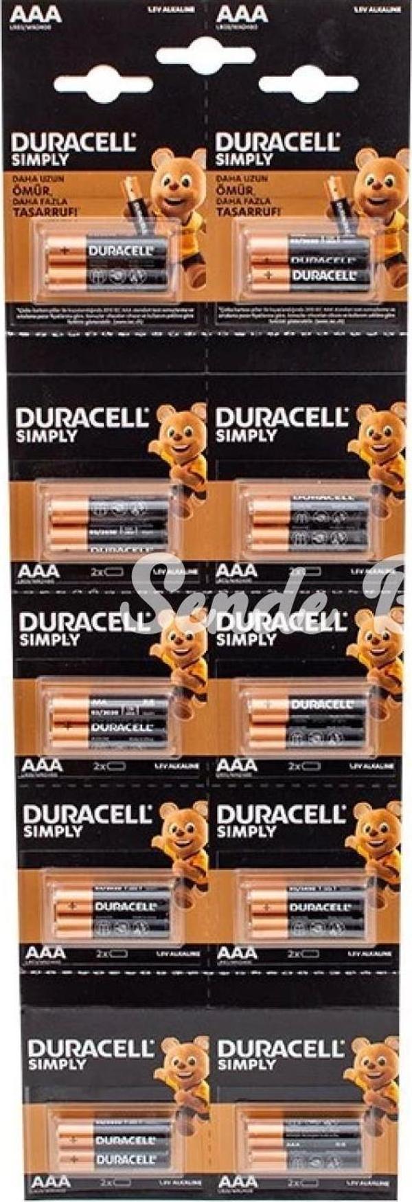 Duracell 1.5v İnce Aaa 20li Alkalin Pil Lr03/mn20 - Image 1