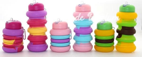 Katlanabilir Portatif Silikon Su Şişesi 500 Ml Alk3138 - Image 1