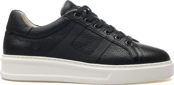 Erkek Hakiki Deri Sneaker Spor Ayakkabı 25y L5553 M Siyah - Image 1