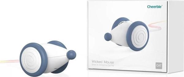 Cheerble Şarjlı Akıllı İneraktif Kedi Fare Oyuncağı Mavi 6X5X3,6 Cm - Image 1