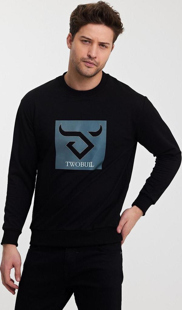 Twobull OSLO Erkek Sweatshirt Siyah - Image 1