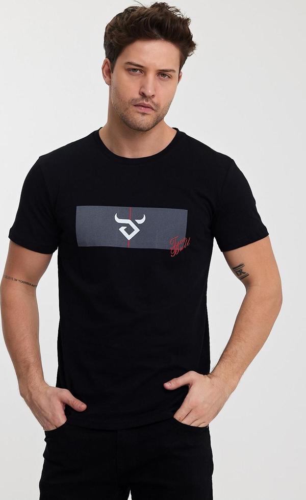 Twobull DENVER Erkek Tişört Siyah - Image 1
