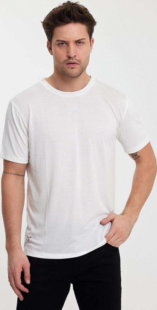 Twobull BERLİN Erkek Tişört Ekru - Image 1