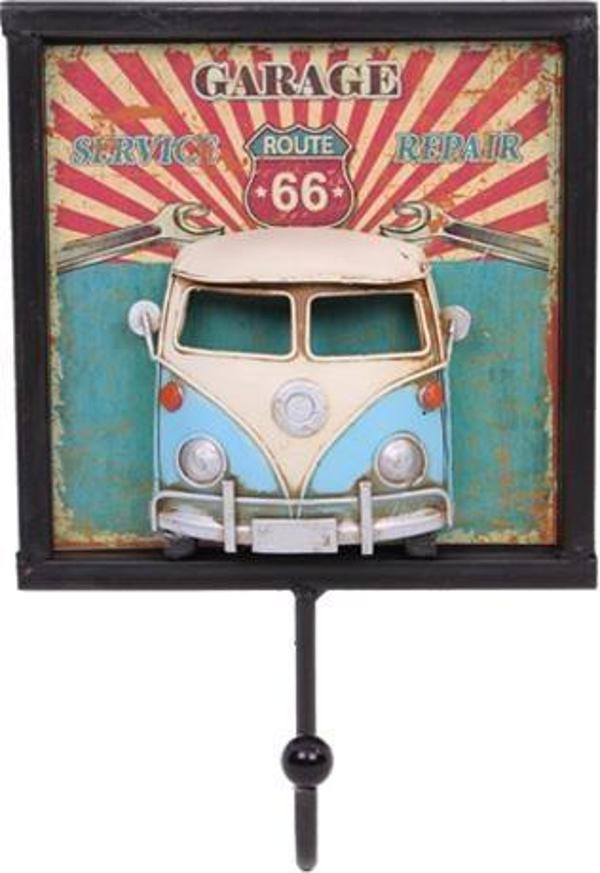 Dekoratif Metal Askı Minibüs Dekorlu Retro Askılık Hediyelik - Image 1