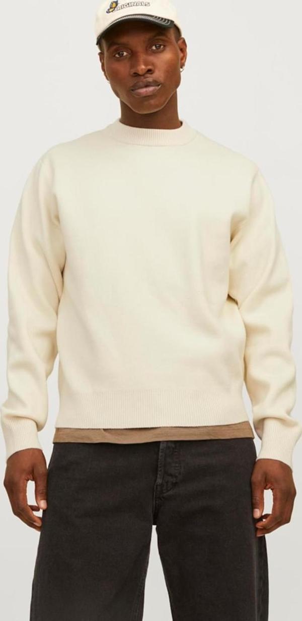 Jack&Jones JORVESTERBRO KNIT CREW NECK SN KREM 12261852  - Image 1