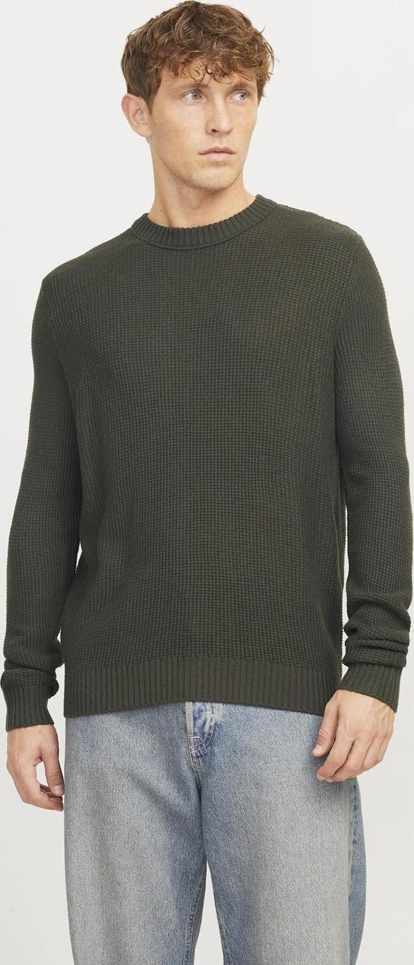 Jack&Jones JJROY KNIT CREW NECK HAKİ12258569 - Image 1
