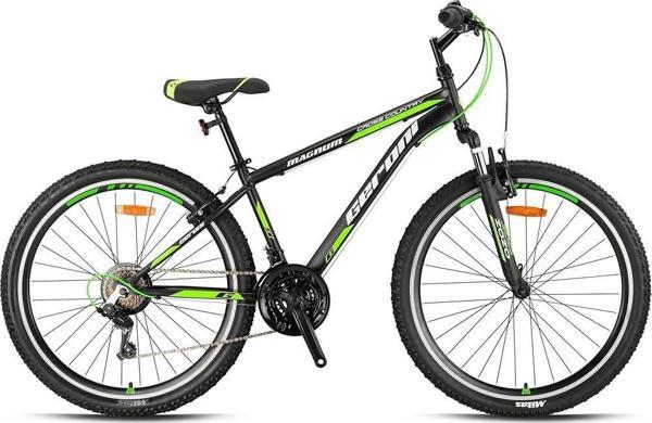 MAGNUM - 26  - MTB - 15' - 21 Vites - M.Disc - Mat Siyah-Yeşil/Gri - Image 1