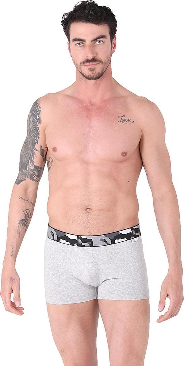 North Ice 2li Kamuflaj Boxer SİYAH-GRİ - Image 1