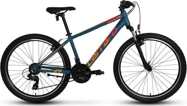 Carraro Force 600 V Fren 26" Jant 21 Vites Erkek Dağ Bisikleti Mat Petrol Kırmızı Turuncu Renk - Image 1