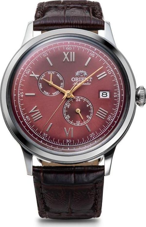 Orient  RA-AK0705R30B Otomatik Deri Kahverengi Kırmızı Kadran 41 mm Erkek Kol Saati - Image 1