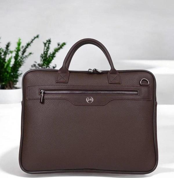 Premium Unisex Kahverengi Laptop & Evrak Çantası 13"-14.6" inç - Image 1