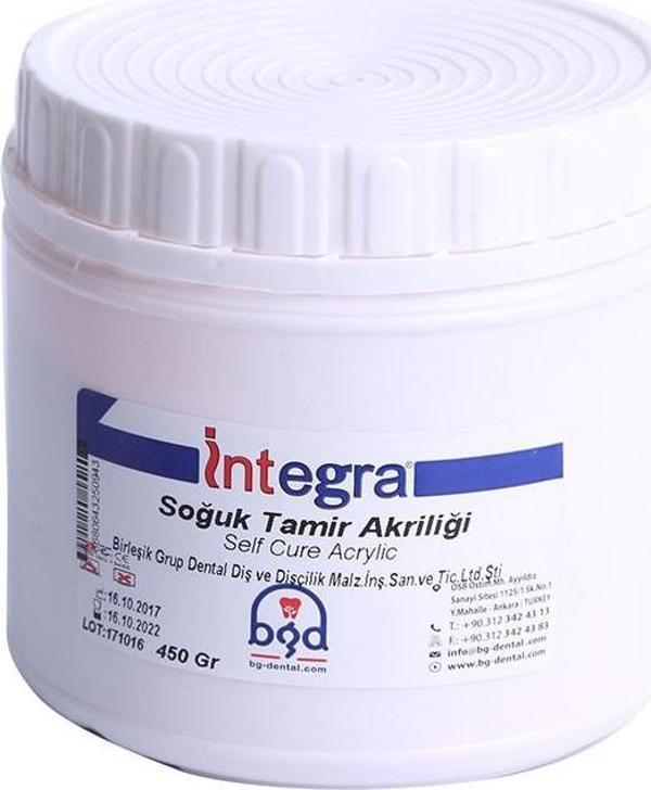 İntegra Diş Hekimliği Fakültesi Öğrencileri İçin Soğuk Tamir Akriliği 450 gr Akrilik - Image 1
