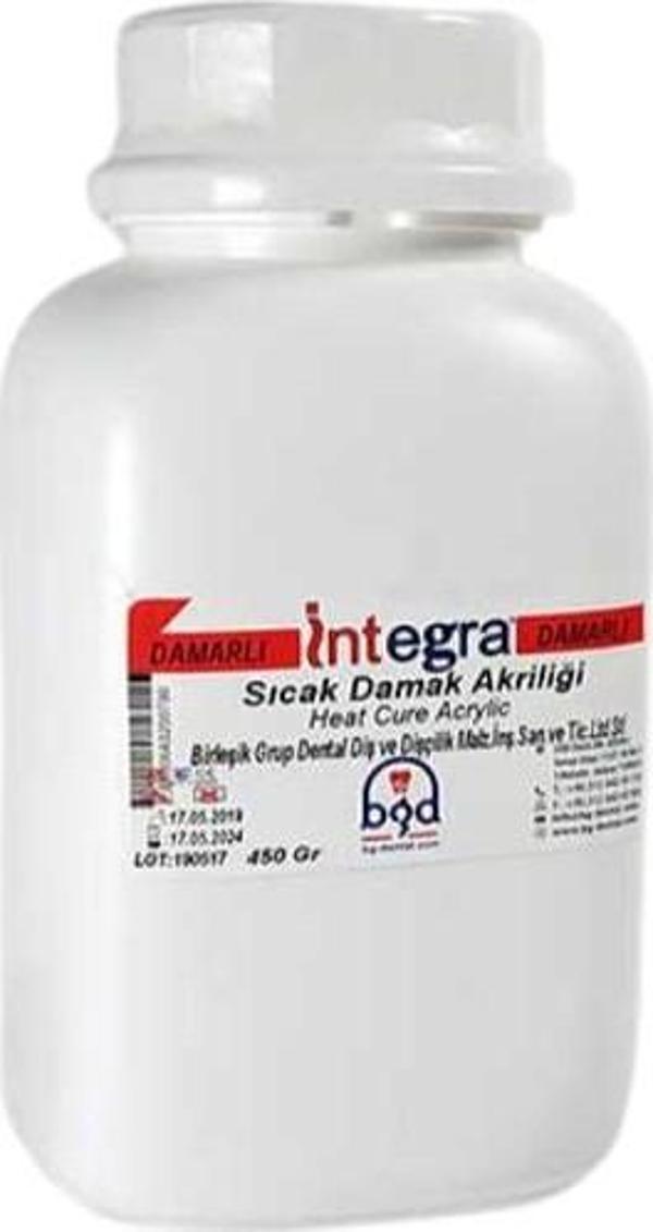 İntegra Sıcak Damak Pembe Akrilik 120 gr Diş Fakültesi Öğrencileri & Tüm Tamir İşlem, İçin Akrilik - Image 1