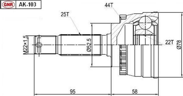 Aks Kafası Dış Accent Era 2006-2011 / Getz 2006-2011 Benzinli ABSli - Image 1