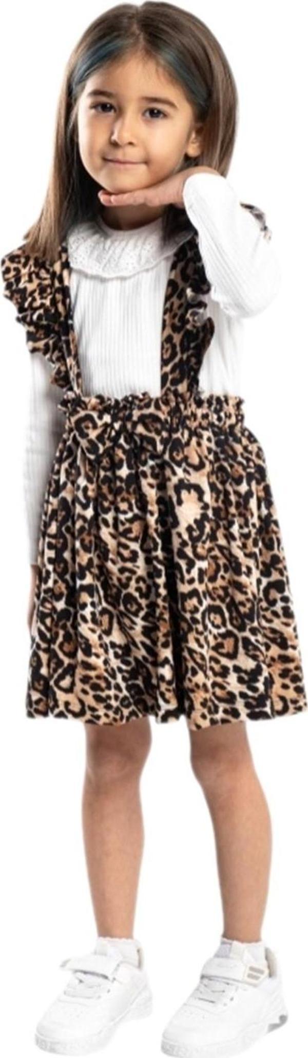 Dantel Yakalı Triko Leopar Etekli 2 Li Takım 2/5 Yaş - Image 1