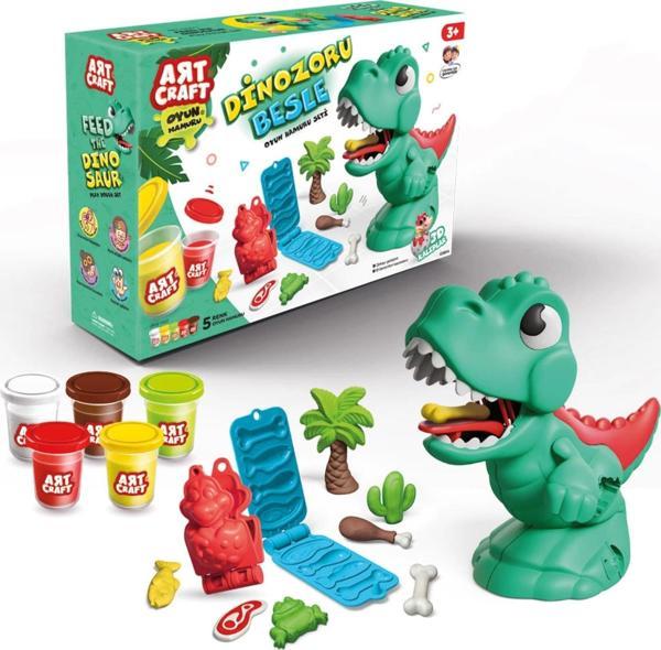 Dinozor Oyun Hamur Seti 280 Gr. - Oyun Hamuru Seti - Hamur Setleri - Hamur Kalıpları - Dino Hamur - Image 1