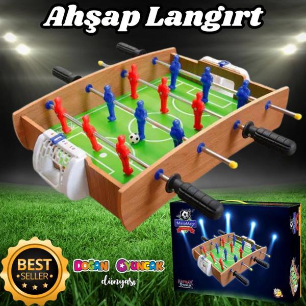 Ahşap Langırt Seti - Ahşap Oyuncak - Futbol Oyuncakları - Top Oyuncak Langırt Setleri - Langırt Oyun - Image 1