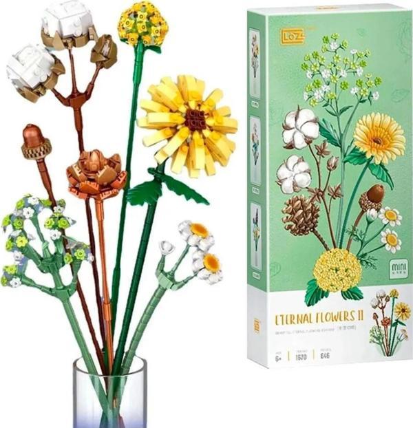 Mikro Blok Sonsuz Çiçekler 2 646 Parça - Lego Setleri - Loz Mini Lego - Çiçek Lego - Loz Lego - Mikr - Image 1