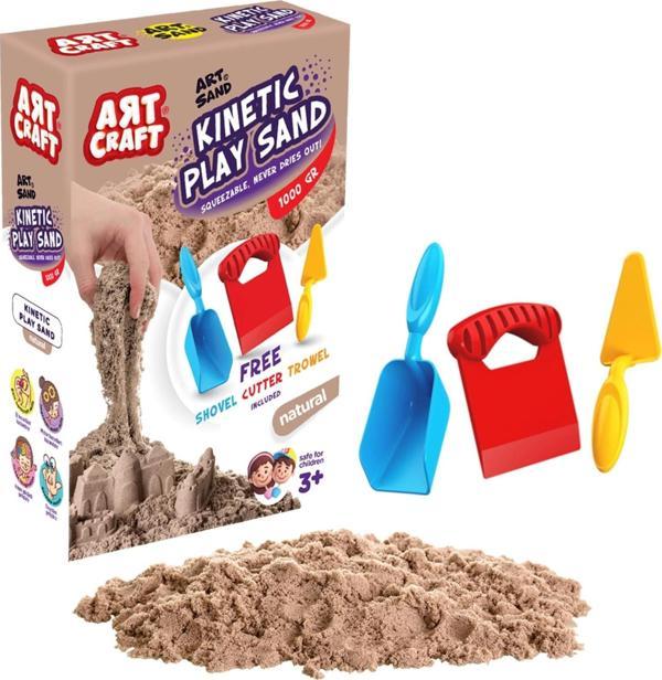Art Sand Aksesuarlı Natural Oyun Kumu 1000 Gr. - Kinetik Kum Seti - Natural Kum - Doğal Kum - Image 1