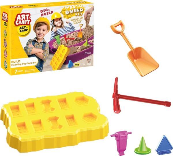 Art Sand İnşaat Kum Seti 600 Gr. - Oyun Kumu Seti - Kinetik Kum Seti - Natural Kum - Doğal Kum - Image 1