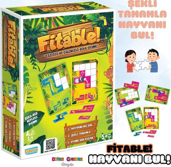 Fitable Hayvan Oyunu - Eşleştirme Aktivite Oyunu - Şekil Tamamlama Oyunu - Akıl Oyunu Zeka Oyunu - H - Image 1
