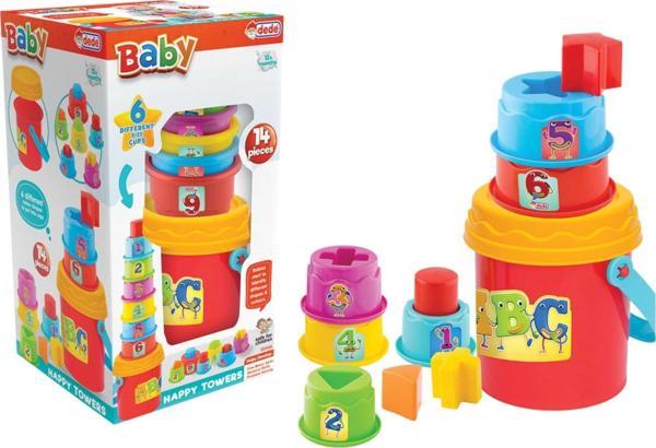 Neşeli Kuleler - Bultak Lego - Bebek Oyuncağı - Şekil Takmaca - Kule Oyunu - Image 1