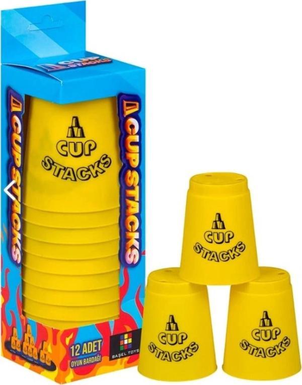 Orijinal Cup Stacks Bardak Oyunu - Speed Cup - Hızlı Bardaklar Oyunu - Hızlı Bardak Oyunu - Sarı - Image 1