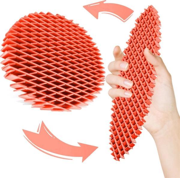 Orijinal Morf Flexi Fidget Stres Oyuncağı Worm fidget Stres Giderici Solucan Stres Yay - Kırmızı - Image 1