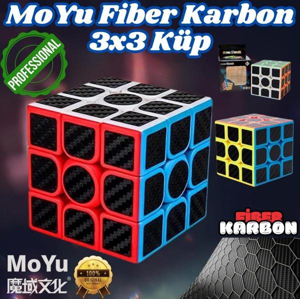 Orijinal MoYu Fiber Karbon 3x3 Küp - Moyu Speed Cube - Moyu Fiber Karbon 3x3 Zeka Küpü - Zeka Küpü - - Image 1