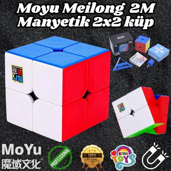 Orijinal MoYu Meilong 2x2 Manyetik Küp 2M - Moyu Speed Cube - Moyu 2x2 Zeka Küpü - Zeka Küpü - Magne - Image 1