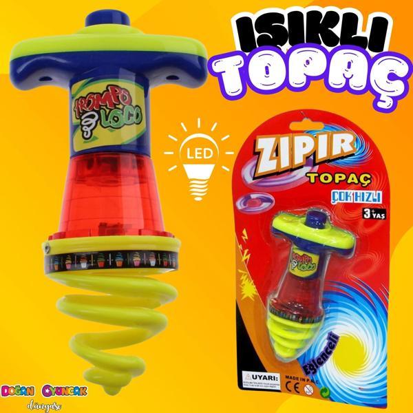 Işıklı Yaylanabilen Topaç - Çocukluk Harikası Topaç - Oyuncak Işıklı Topaç - Zıplayan Topaç - Hızlı  - Image 1