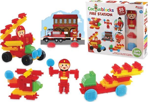 İtfaiye Kaktüs Bloklar (55 Parça) - Kaktüs Oyuncak - Lego Seti - Kaktüs Lego - Taraklı Lego - Image 1