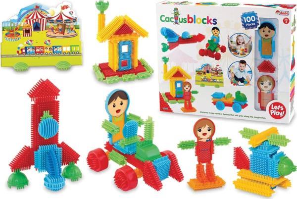Kaktüs Bloklar (100Parça) - Kaktüs Oyuncak - Lego Seti - Kaktüs Lego - Taraklı Lego - Image 1