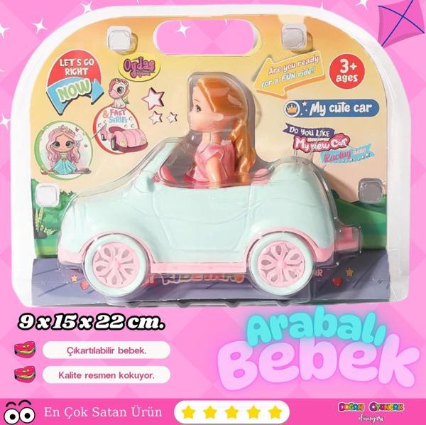 Küçük Barbie Chelsea Bebekli Arabası - Oyuncak Arabalı Bebek - Barbie Arabası - Bebekli Barbie Araba - Image 1