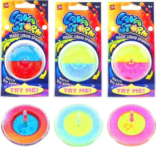 Lava Storm Magic Liquid Spinners - Lav Fırtınası Sihirli Sıvı Döndürücüler - Fırfır Topaç - Yeni Nes - Image 1