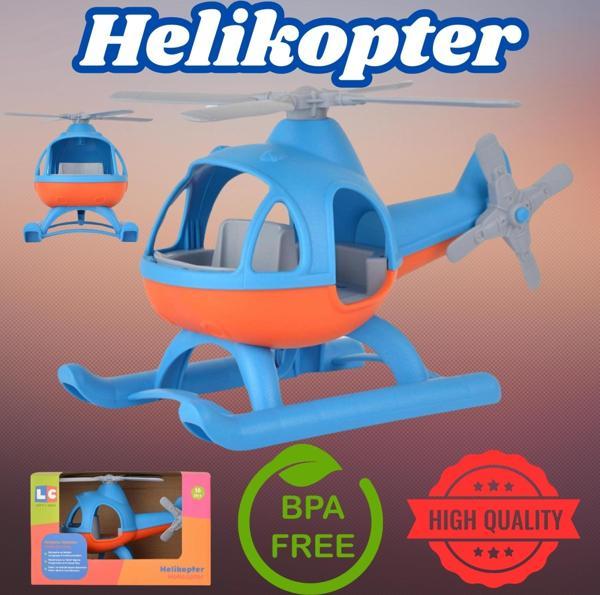 Lüx Mavi Büyük Helikopter - Plastik Helikopter - Kırılmaz Oyuncak - Kırılmaz Helikopter - Helikopter - Image 1
