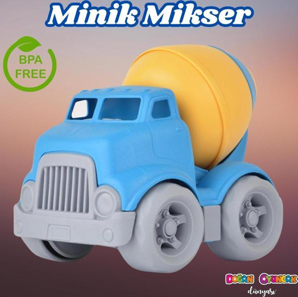 Lüx Mavi Minik Mikser - Plastik Mikser - Kırılmaz Oyuncak - Kırılmaz Çimenyo Kamyon - Çimento Arabas - Image 1