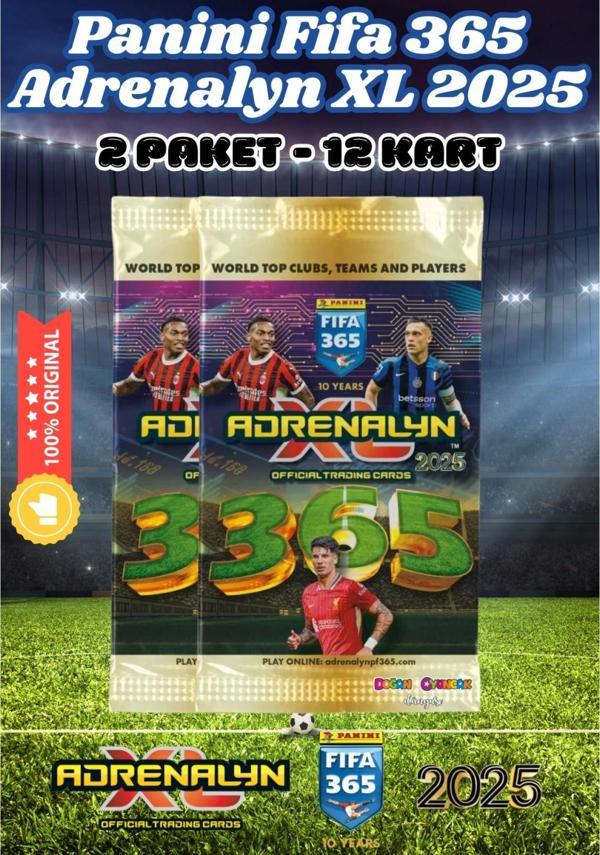 Panini FIFA 365 Adrenalyn XL 2025 Oyuncu Kartı - Futbolcu Kartları - Trading Oyuncu Kartı - 2 Paket - Image 1