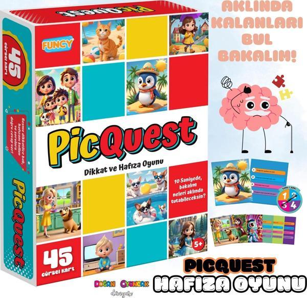 PicQuest Dikkat ve Hafıza Oyunu - Dikkat Aktivite Oyunu - Süper Hafıza Oyunu - Akıl Oyunu Zeka Oyunu - Image 1