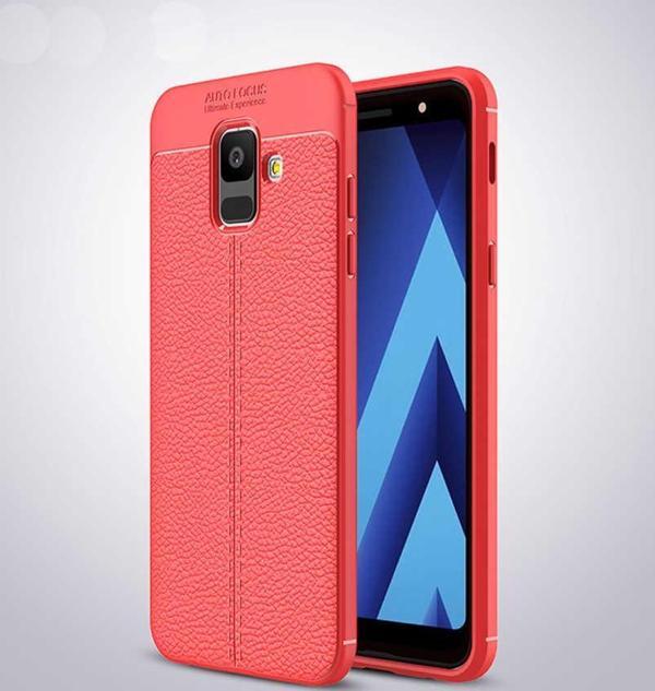 Galaxy A6 2018 Kılıf Niss Deri Desenli Silikon Kılıf - Image 1