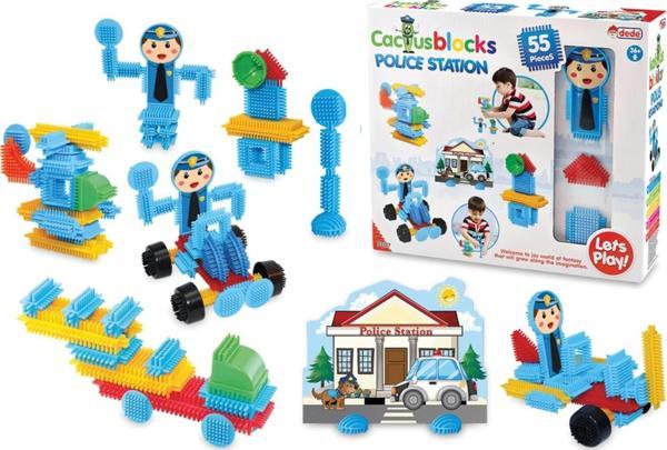 Polis Kaktüs Bloklar (55 Parça) - Kaktüs Oyuncak - Lego Seti - Kaktüs Lego - Taraklı Lego - Image 1