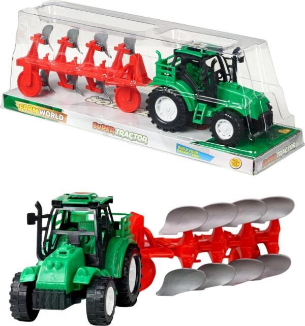 Pulluklu Traktör Seti - Motor Oyuncakları - Çiftlik Seti - Traktör Oyuncakları - Çiflik Oyuncakları  - Image 1