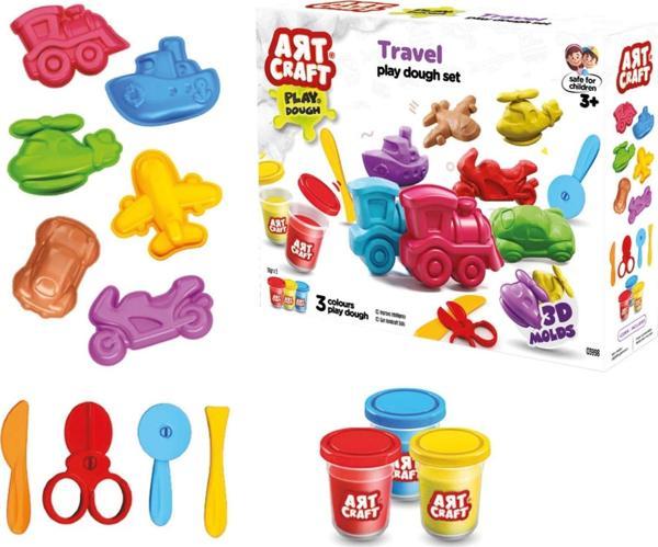 Seyahat Araçları Oyun Hamur Seti 168 Gr. - Oyun Hamuru Seti - Hamur Setleri - Hamur Kalıpları - Doğa - Image 1