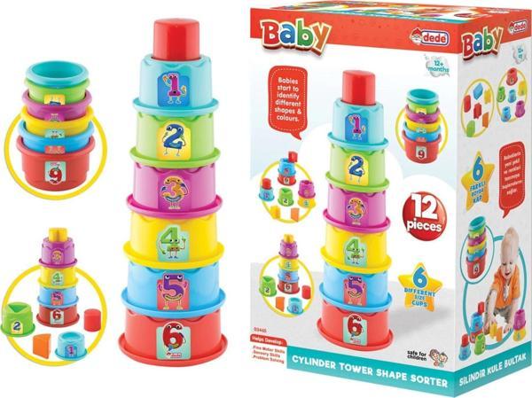 Silindir Kule Bultak - Bultak Lego - Bebek Oyuncağı - Şekil Takmaca - Kule Oyunu - Image 1