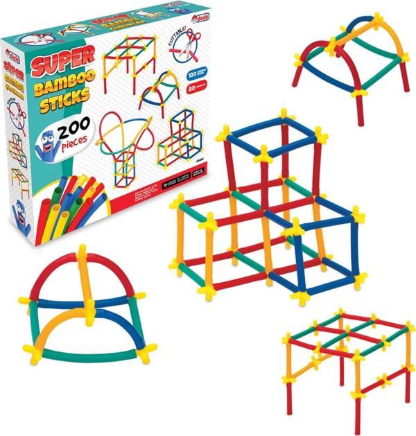Süper Bambu Çubuklar (200 Parça) - Lego Setleri - Borular Lego - Plastik Çubuklar - Image 1