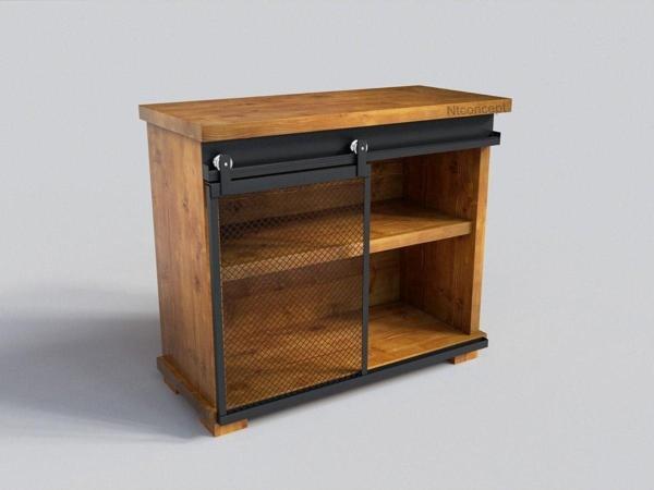 NTCollection Doğal Ahşap Ofis Konsolu ( 100 cm - h90 cm - 41 cm )  - Image 1