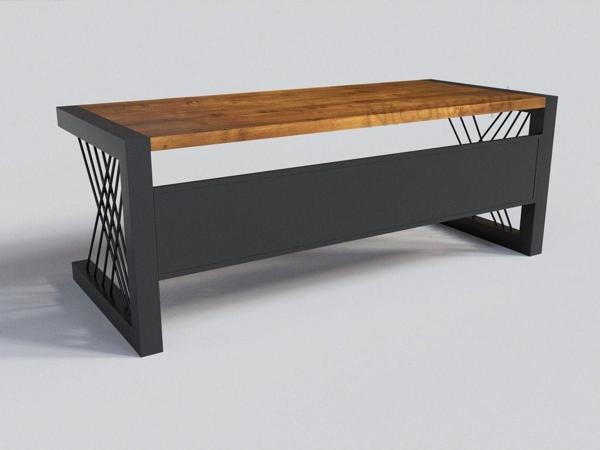 NTCollection Masif Ağaç Ofis Üçlü Takım - 140 cm - Renk Seçenekli - Image 1