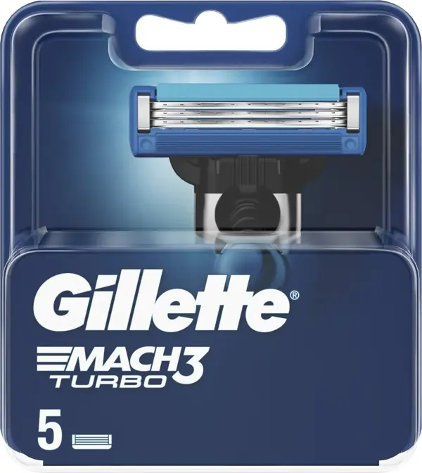 Gillette Mach 3 Turbo 5'li Yedek Tıraş Bıçağı - Image 1
