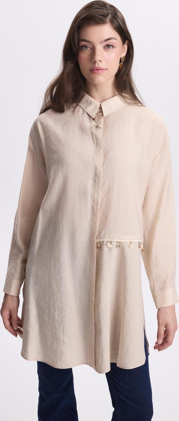 Çakıl Taşlı Gömlek Yaka Taş Tunik T-1459 - Image 1
