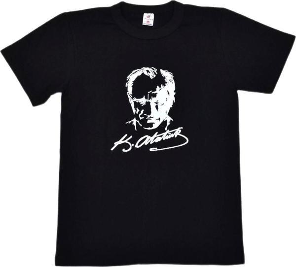 Kız Çocuk Sıfır Yaka Atatürk Baskılı Tişört BGL-ST03894 - Image 1